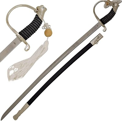 #ad #ad 1860 American Cavalry Civil War Officer Silver Sword Handmade Sabre 36quot; $55.99