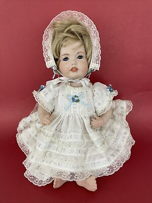 #ad Vtg Repro 1982 JDK Kestner Hilda Bisque Porcelain Baby Doll Jointed Eyelash 12quot; $115.69