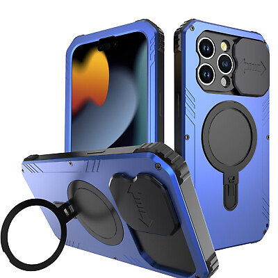 #ad NEW Shockproof Case For Iphone 15 Pro Max Compatible Charging Magnetic RingStand $27.54
