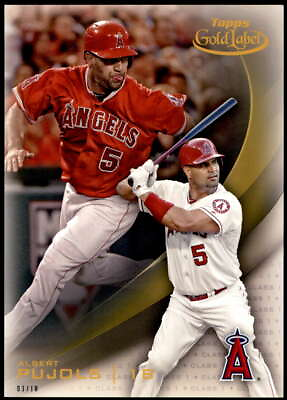 #ad Albert Pujols 2016 Topps Gold Label 5x7 Class 1 Gold #13 49 Angels $19.99