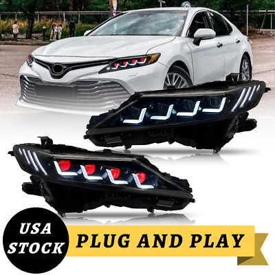 #ad Headlights Assembly For Toyota Camry 2018 2023 Demon Eyes Sequential Turn Signal $759.00