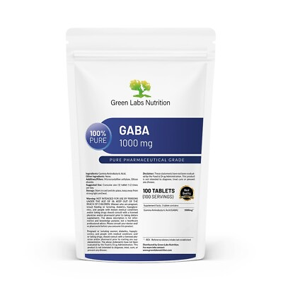 #ad GABA Gamma Aminobutyric Acid Tablets 1000mg relieves stress and anxiety $45.99