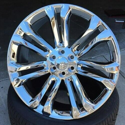 #ad 4 NEW 24quot; GMC replica Wheels Chrome Chevy Silverado Sierra Split 7 24x10 24 $1875.00