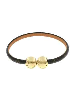 #ad LOUIS VUITTON Historic Mini Bracelet Leather Colored Stone BRW Men#x27;s M61 $225.20