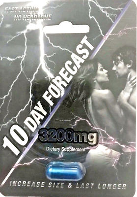 #ad 10Day FORECAST 3200mg Male Performance Enhancement Supplement 6 pills $24.99