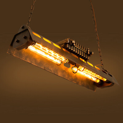 #ad Industrial Wrought Iron Multi Light Ceiling Pendant Lamp Rust Hanging Fixture $119.00