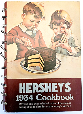 #ad HERSHEYS 1934 Cookbook reprint 70s binder revised for up to date use $6.39