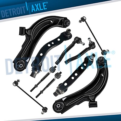 #ad 10pc Front Lower Upper Control Arms Tie Rods Sway Bars for Nissan Sentra NV200 $153.82