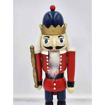 #ad Vintage Nutcracker King Red Figurine Statue Christmas Holiday Decor 13quot; $21.69