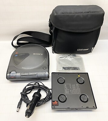 #ad Vintage Sony D 160 Portable Compact Disc CD Player w Car Adapter WORKS $69.95
