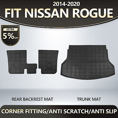 #ad Trunk Backrest Mat Floor Mats Cargo Liners For 2014 2020 Nissan Rogue SV S SL $95.99