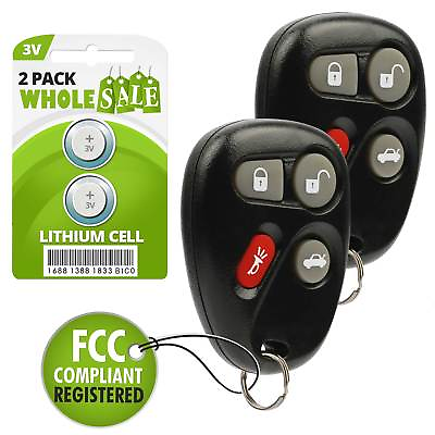 #ad 2 Replacement For 2001 2002 2003 2004 2005 Buick Lesabre Key Fob Remote $14.50