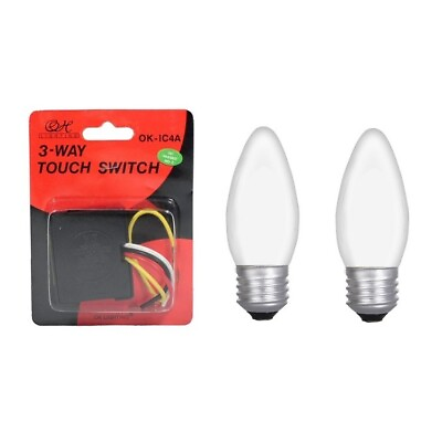 #ad E27 35W C32 Light Bulbs x2 w Touch Lamp Control Replacement Sensor Repair Kit $8.09