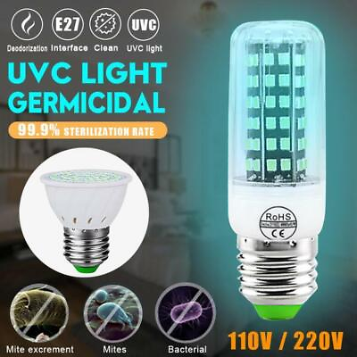 #ad E27 2385 SMD LED Sterilize 250nm UV C Light Germicidal UV Bulb Lamp Disinfection $8.36