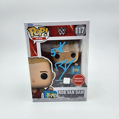#ad Funko Pop WWE Autographed GameStop Exclusive Rob Van Dam #117 $99.95
