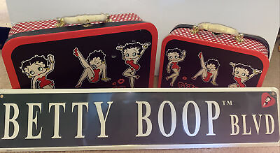 #ad Betty Boop Containers and Sign from Early 2000s $56.80