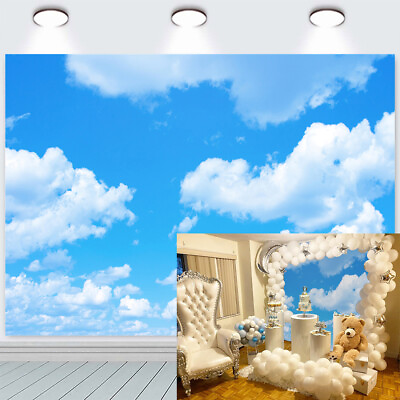 #ad Blue Sky Background Party Decor Photo Studio Props Photography Backdrop $11.99