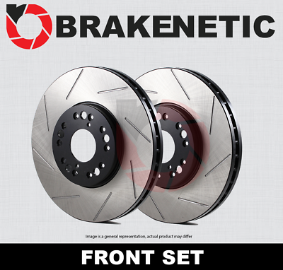 #ad FRONT SET BRAKENETIC Premium Slotted Brake Disc Rotors BNP48004.SS $168.50