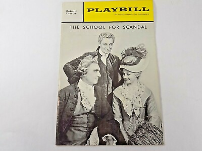 #ad 1963 PLAYBILL Magazinf The School of Scandal February John Gielgud Malcolm Keen $14.99