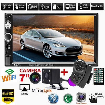 #ad 7quot; Double 2 DIN Car MP5 Player Bluetooth Touch Screen Stereo Radio With Camera $32.99