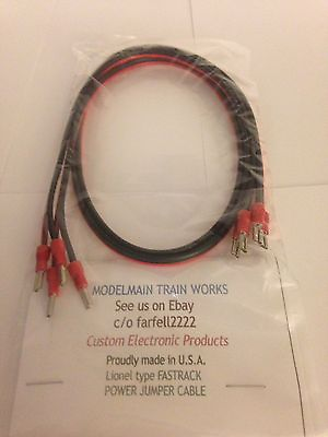 #ad LIONEL Type FastTrack quot;Oquot; Gauge Power Jumper Wire I pair 2 $16.50