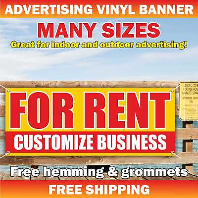 #ad FOR RENT Advertising Banner Vinyl Mesh Sign lease rental space CUSTOMIZE BUSINES $274.94