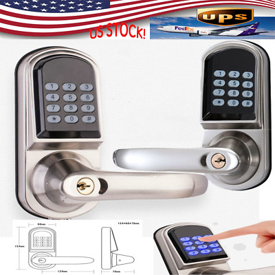 #ad Electronic Digital Door Lock Code Keyless Keypad Security Entry R L Handle NEW $79.00