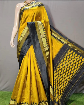 #ad Pochampally Gorgeous Silk saree with blouse piece Indian Ethnic Wedding Wear $220.99