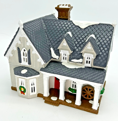 #ad 1991 Dept 56 Snow Village American Archecture Series Gothic Farmhouse #5404 6 $29.99