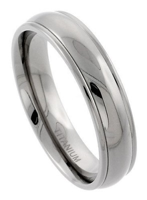 #ad Titanium 6mm Domed Comfort Fit Wedding Band Ring Step Raised Edges Sizes 7 14 $16.99
