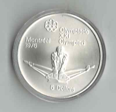 1976 $5 SILVER MONTREAL OLYMPICS COIN # 12 ROWING $21.95