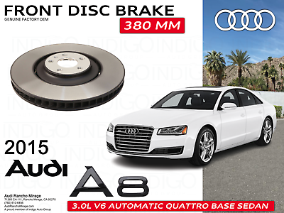 #ad 2015 AUDI A8 3.0L AUTOMATIC Quattro Front Brake Disc Rotor Q 4H0615301AN $386.20