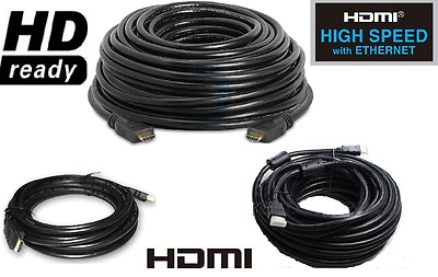 #ad Premium HDMI Cable 6ft 10ft 15ft 25ft 30ft 50ft 75ft 100ft Gold For HD TV lot Us $45.99
