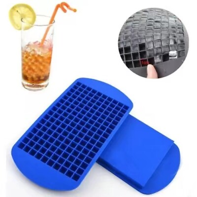 #ad 160 Silicone Grids Small Ice Cube Tray Ice Mold Kitchen Tool For Whiskey cola $3.99