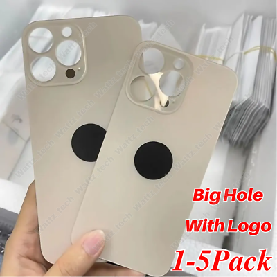 #ad Back Glass Replacement Lot for iPhone 15 14 13 12 Pro Max XR SE 8 Cover Big Hole $8.23