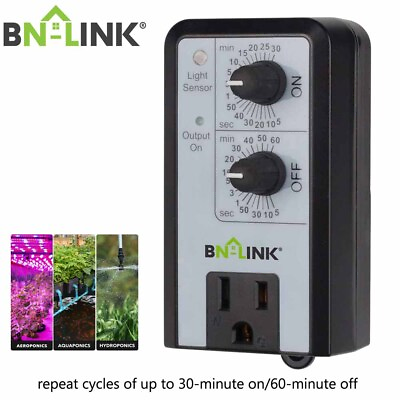 #ad #ad BN LINK Mechanical Timer Repeatable W Light Sensor 24H ON OFF For Hydroponics $26.99