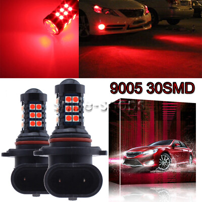 #ad 9005 9145 H10 3030 30SMD LED Fog Lights Conversion Kit Premium Super Red Color $14.89