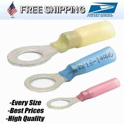 #ad Wire Crimp Connectors Waterproof Heat Shrink Ring Terminals 22 10 AWG US $9.49