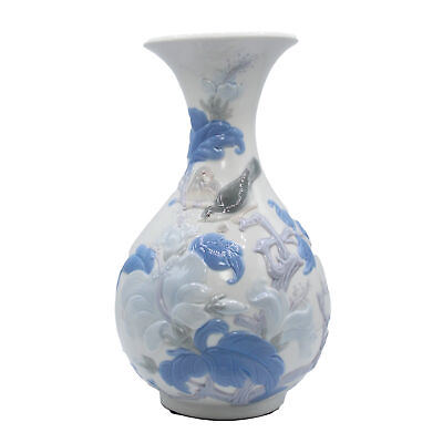 #ad Lladro Figurine: 4691.3 Flower Vase with Sparrows No Box $147.00