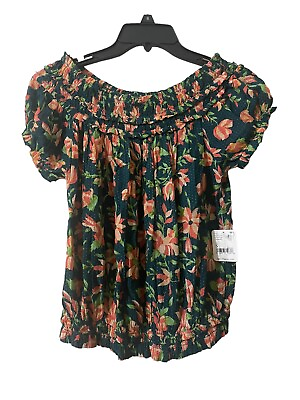 #ad NWT Free People Suki Blouse Size Small Retail $88 Floral $31.99