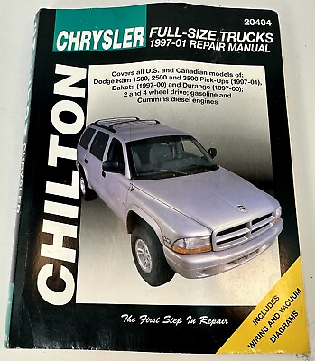 #ad Chrysler Full Size Trucks 1997 01 Repair Manual Chilton#x27;s 20404 $4.95