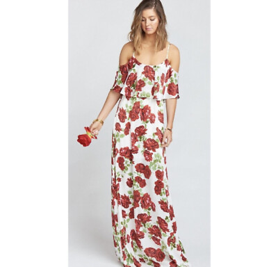 #ad Show Me Your Mumu Womens Dress S Long Maxi Small Floral Rose NEW Occasion Formal $99.99
