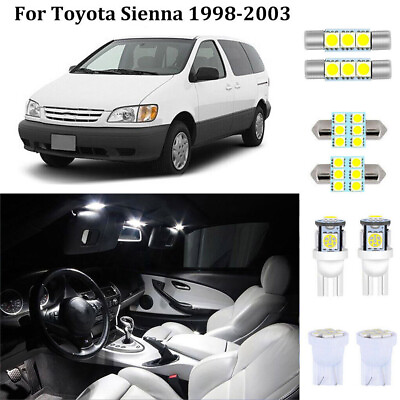 #ad 15x LED Interior Lights Package For 1998 2003 Toyota Sienna License plate Light $13.35
