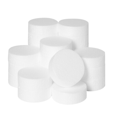 #ad 24 Pack Foam Circles for Crafts 3 Inch Round Polystyrene Discs 1quot; Thick $15.99