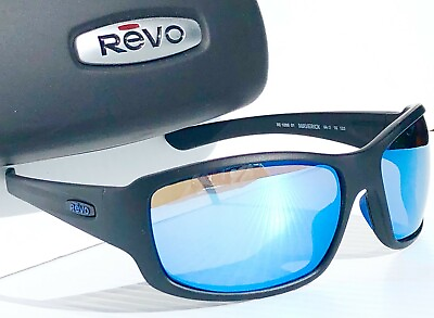 #ad NEW REVO MAVERICK Bear Grylls Black POLARIZED Deep Blue Water Sunglass 1098 01 B $98.88