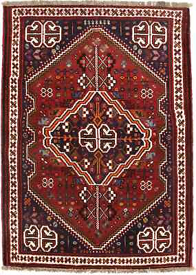 #ad Boho Farmhouse Decor Rusty Red Tribal 3#x27;5X5 Oriental Rug Handmade Wool Carpet $331.35
