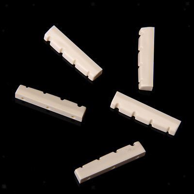 #ad 5pcs Nut Slotted For Electric Guitar For 4 String Bass Durable Parts NEW $6.88