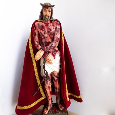 #ad Realistic Scourged Christ Statue For Meditation Ecce Homo 16.17 in $305.00