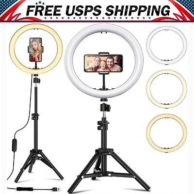 #ad 26cm Photo Ringlight Led Selfie Ring Light Photography Lighting With Tripod Stan $27.90