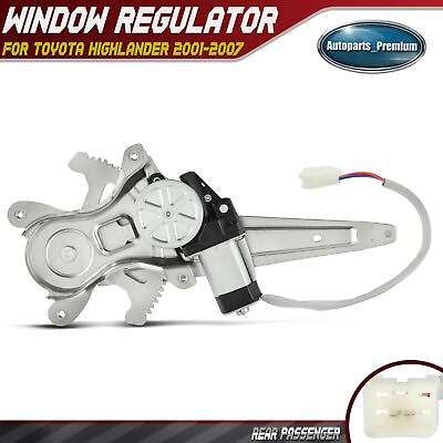 #ad Rear Passenger Power Window Regulator w 2 Pin Motor for Toyota Highlander 01 07 $43.99
